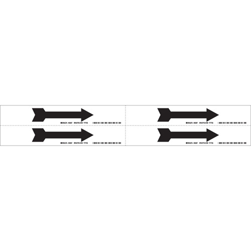 Arrow Pipe Marker, Self-Adhesive, 1-1/8" H x 7" W, Black on White Nuna Depot Inc.