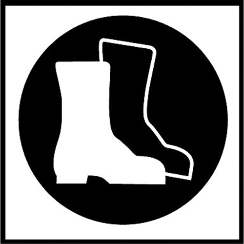 Right to Know Pictogram Labels -Boots, Vinyl, Sheet, 5/8" L x 3/4" W Nuna Depot Inc.