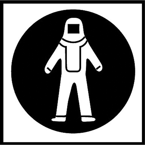 &eacute;tiquettes avec pictogramme Right to Know - Combinaison pleine protection, Vinyle, Feuille, 5/8" lo x 3/4" la Nuna Depot Inc.