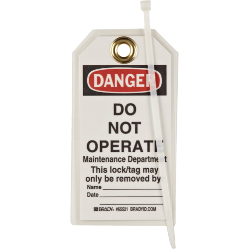 &eacute;tiquettes de verrouillage, Plastique, 3" la x 5-1/2" h, Anglais Nuna Depot Inc.