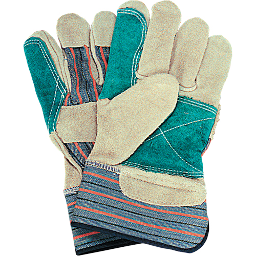 Double-Palm Fitters Gloves, Large, Split Cowhide Palm, Cotton Inner Lining Nuna Depot Inc.