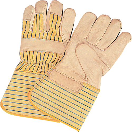 Standard-Duty Dry-Palm Fitters Gloves, Large, Grain Cowhide Palm, Cotton Inner Lining Nuna Depot Inc.