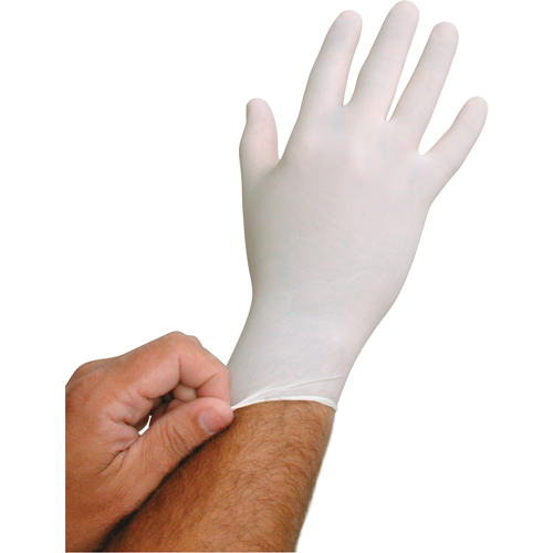 Gants jetables BioTek, Petit, Latex, 6 mils, Poudr&eacute;s, Blanc Nuna Depot Inc.