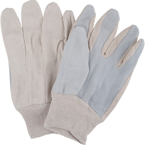 Gants de travail d'usage standard, Grand, Paume en Cuir de vache refendu Nuna Depot Inc.
