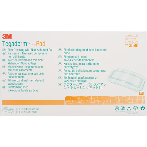 Tegaderm Transparent Dressing With Absorbent Pad, Rectangular/Square, 8", Plastic, Sterile Nuna Depot Inc.