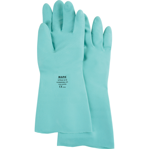 StanSolv&reg; Z-Pattern Grip Gloves, Size Large/9, 13" L, Nitrile, 15-mil Nuna Depot Inc.