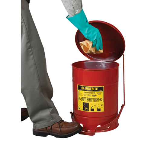 Oily Waste Cans, FM Approved/UL Listed, 2 US gal., Red Nuna Depot Inc.