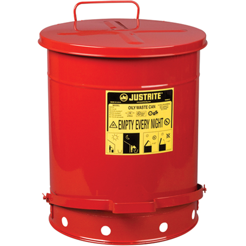 Contenants pour d&eacute;chets huileux, Homologu&eacute; FM/List&eacute; UL, 14 gal. US, Rouge Nuna Depot Inc.