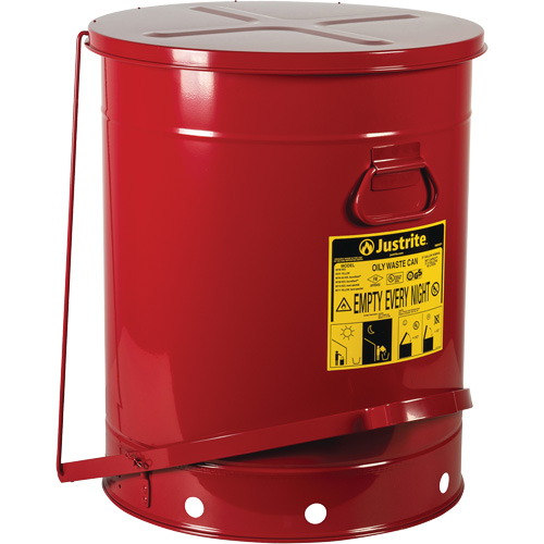 Contenants pour d&eacute;chets huileux, Homologu&eacute; FM/List&eacute; UL, 21 gal. US, Rouge Nuna Depot Inc.