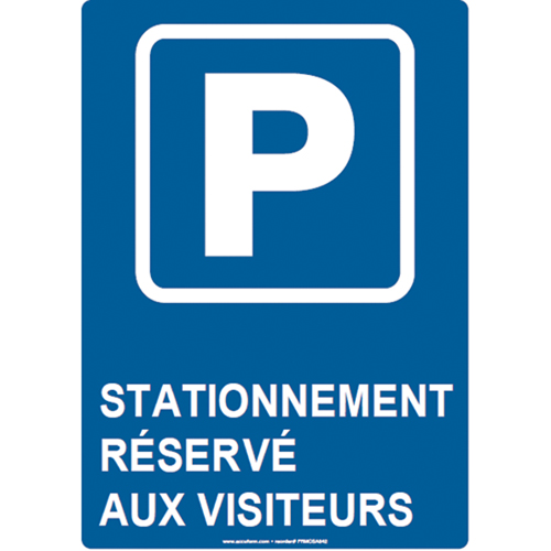 Reserved Parking Sign, 14" x 10", Aluminum, French with Pictogram Nuna Depot Inc.