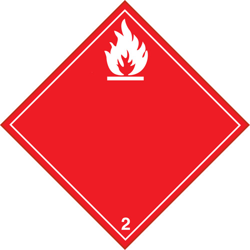 Flammable Gases TDG Placard, Plastic Nuna Depot Inc.