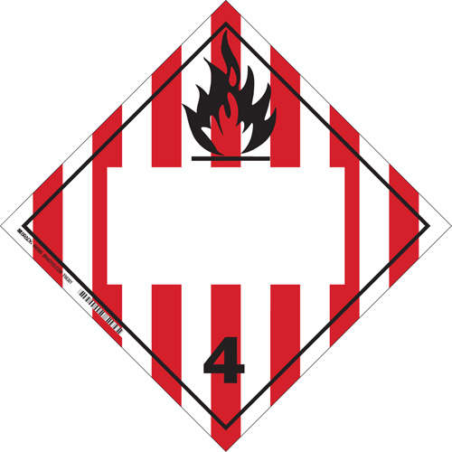 Flammable Solids TDG Placard, Adhesive Vinyl Nuna Depot Inc.