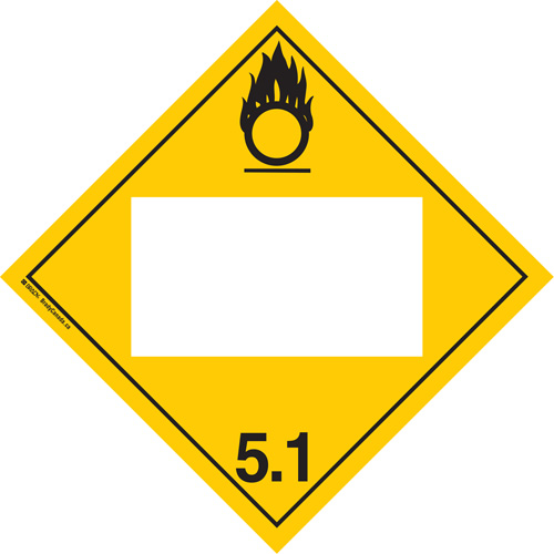 Oxidizer TDG Placard, Adhesive Vinyl Nuna Depot Inc.