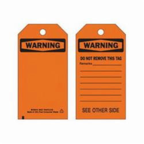 Self-Laminating Safety Tags, Polyester, 3" W x 5-3/4" H, English Nuna Depot Inc.