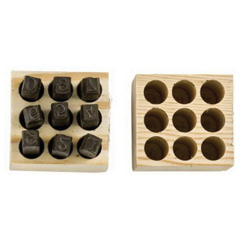Number Steel Stamp Punch Set, # 4/6/3/2/1/8/9/7/5, 1/4" Nuna Depot Inc.
