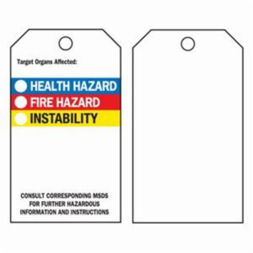 Right-To-Know Tags, Polyester, 3" W x 5-3/4" H, English Nuna Depot Inc.