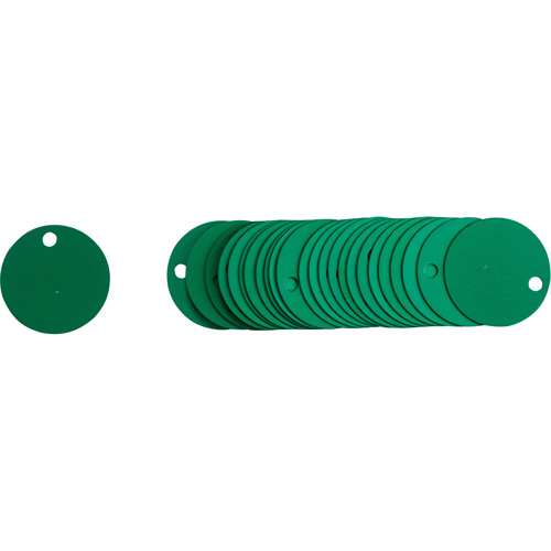 &eacute;tiquettes rondes vierges pour vannes, Aluminium, 2" dia. Nuna Depot Inc.