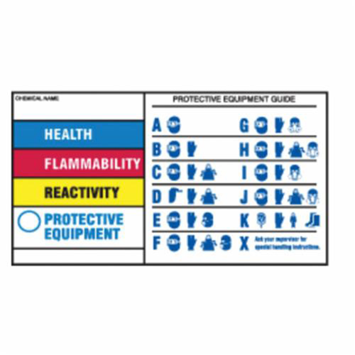 Protective Equipment Labels, Polyester, Sheet, 7" L x 4" W Nuna Depot Inc.
