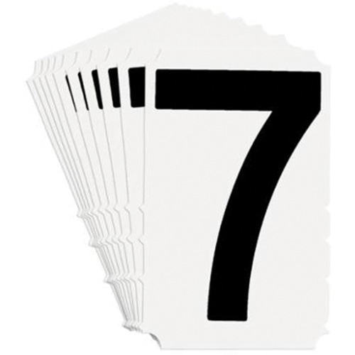 Quick-Align&reg; Individual Gothic Number & Letter Labels, 7, 4" H, Black on White Nuna Depot Inc.