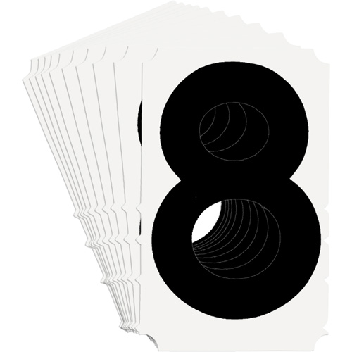 Quick-Align&reg; Individual Gothic Number and Letter Labels, 8, 4" H, Black Nuna Depot Inc.