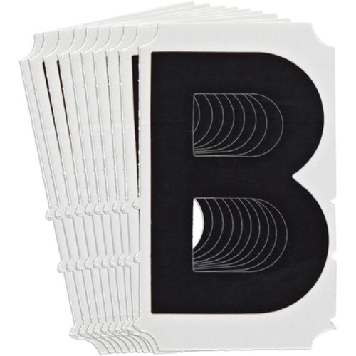 &eacute;tiquettes de lettres et chiffres gothiques individuels Quick-Align, B, 4" h, Noir Nuna Depot Inc.