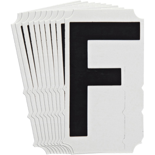 &eacute;tiquettes de lettres et chiffres gothiques individuels Quick-Align, F, 4" h, Noir Nuna Depot Inc.
