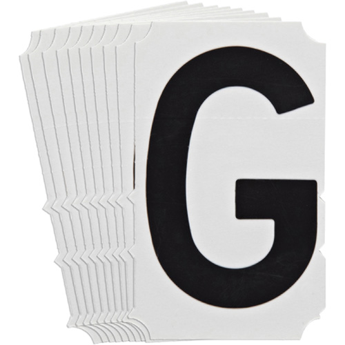 Quick-Align&reg; Individual Gothic Number and Letter Labels, G, 4" H, Black Nuna Depot Inc.