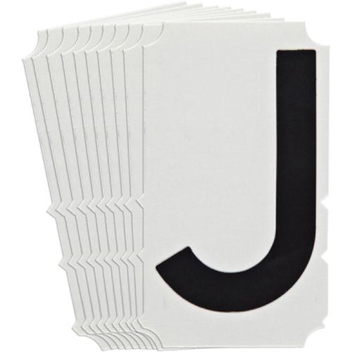 &eacute;tiquettes de lettres et chiffres gothiques individuels Quick-Align, J, 4" h, Noir Nuna Depot Inc.