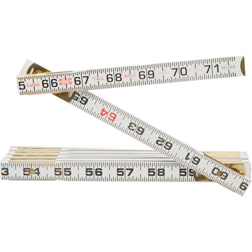 R&egrave;gle Red End Two Way, 6' lo, Bois, Graduations de 1/16" Nuna Depot Inc.