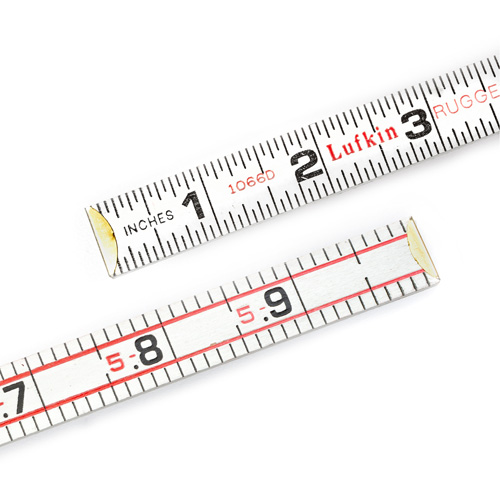 R&egrave;gle &agrave; pes&eacute;e Red End pour ing&eacute;nieur, 6' lo, Bois, Graduations de 1/16" Nuna Depot Inc.