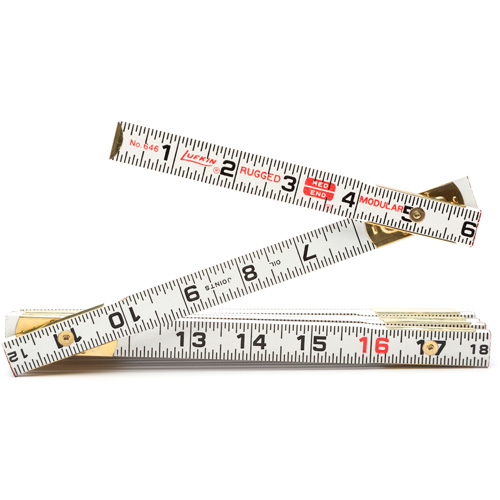 R&egrave;gle de maçon Red End, 6' lo, Bois, Graduations de 1/16" Nuna Depot Inc.