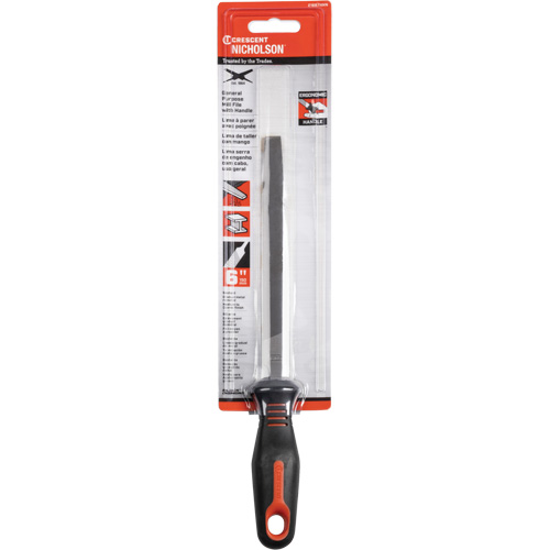 Single Cut File with Ergonomic Handle, Rectangular, 6", Bastard Nuna Depot Inc.
