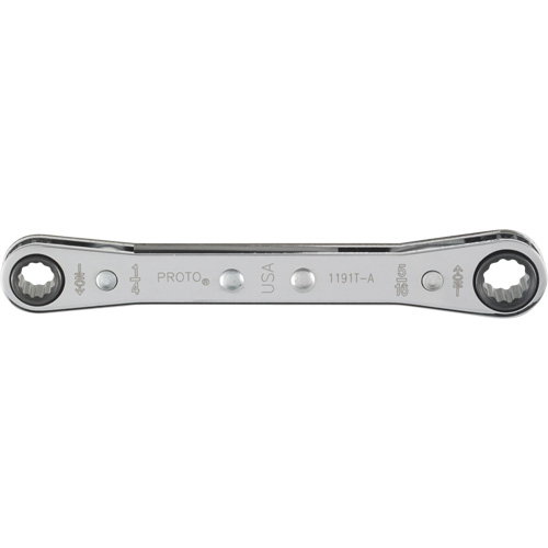 Double Box Ratcheting Wrench, 12 Point, 1/4" x 5/16", Polished Finish Nuna Depot Inc.