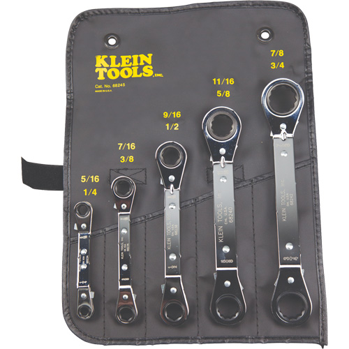 Reversible Ratcheting Offset Box Wrench Set, Ratcheting Box, 5 Pieces, Imperial Nuna Depot Inc.