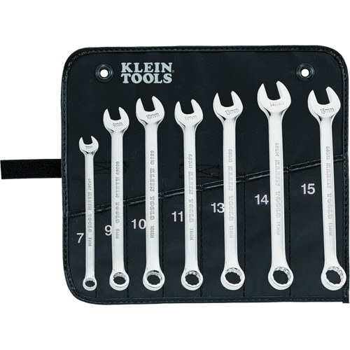 Wrench Set with Pouch, Combination, 7 Pieces, Metric Nuna Depot Inc.