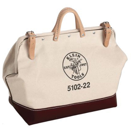 Sac d'outils robuste de 22 po, Toile, 1 pochettes, Brun/Naturel Nuna Depot Inc.