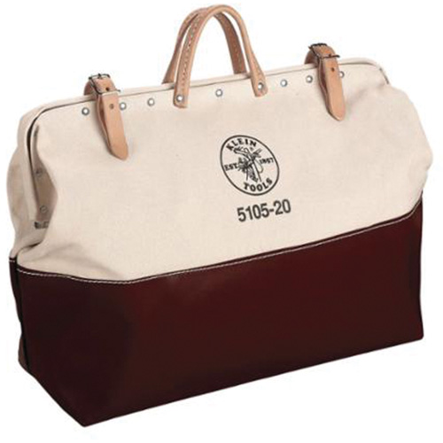 Sac d'outils robuste &agrave; fond haut de 20 po, Toile, 1 pochettes, Naturel Nuna Depot Inc.