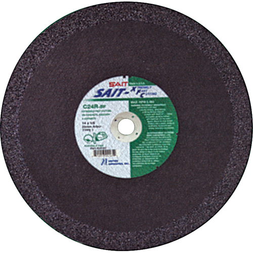 C24R Concrete High Speed Cut-Off Wheel, 12" x 1/8", 1" Arbor, Type 1, Aluminum Oxide, 6300 RPM Nuna Depot Inc.