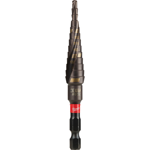 #1 Shockwave Impact Duty Step Drill Bit, 1/2" - 1-1/8" , 1/32" Increments, Titanium Nuna Depot Inc.