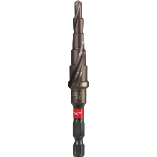 #2 Shockwave Impact Duty Step Drill Bit, 3/16" - 1/2" , 1/16" Increments, Titanium Nuna Depot Inc.