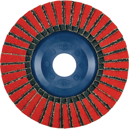 Disque &agrave; lamelles Twin Flap, 5" x 7/8", Type 27, Grain 40, C&eacute;ramique/Alumine de zirconium Nuna Depot Inc.