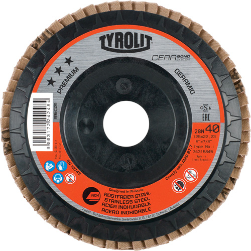 Disque &agrave; lamelles, 4-1/2" x 5/8"-11, Type 27, Grain 40, C&eacute;ramique Nuna Depot Inc.