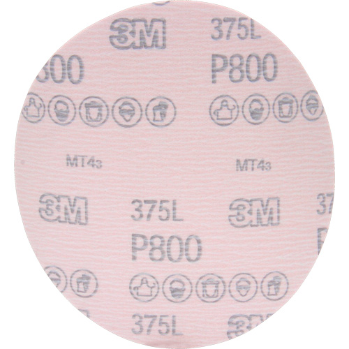 Hookit 375L Film Disc, 6" Dia., P800 Grit, Aluminum Oxide Nuna Depot Inc.