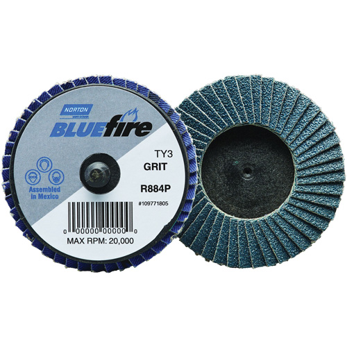 Mini disques &agrave; lamelles BlueFire R884P, 2" x Type 27, Grain 40, Alumine de zirconium Nuna Depot Inc.