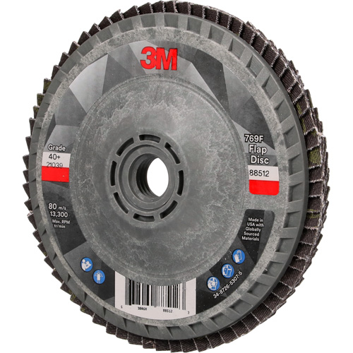 Disque &agrave; lamelles &agrave; changement rapide 769F, 4-1/2" x 5/8"-11, Type 27, Grain 40+, C&eacute;ramique Nuna Depot Inc.