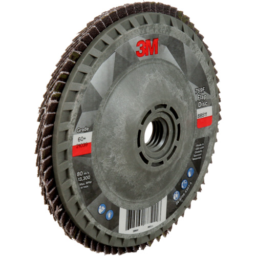 Disque &agrave; lamelles &agrave; changement rapide 769F, 4-1/2" x 5/8"-11, Type 27, Grain 60+, C&eacute;ramique Nuna Depot Inc.