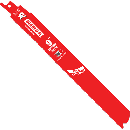 Lame de scie alternative de s&eacute;rie moyenne pour le m&eacute;tal, Bim&eacute;tal, 14-18 Dents par pouce, 9" lo x 1" la Nuna Depot Inc.