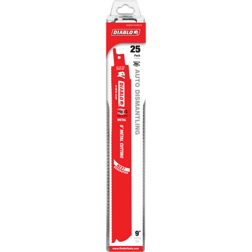 Lame de scie alternative autod&eacute;montage, Bim&eacute;tal, 14-18 Dents par pouce, 9" lo x 1" la Nuna Depot Inc.