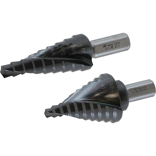Multi-Step Step Drill Bit, 1/4" - 1" , Titanium Nuna Depot Inc.