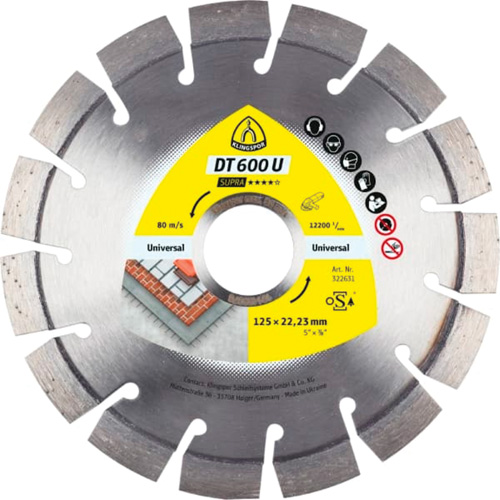 DT 600 U Supra Large Diamond Cutting Blades Nuna Depot Inc.